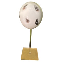Painted Ostrich Egg with Stand