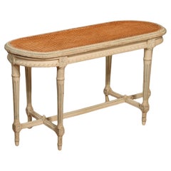 Painted oval window seat