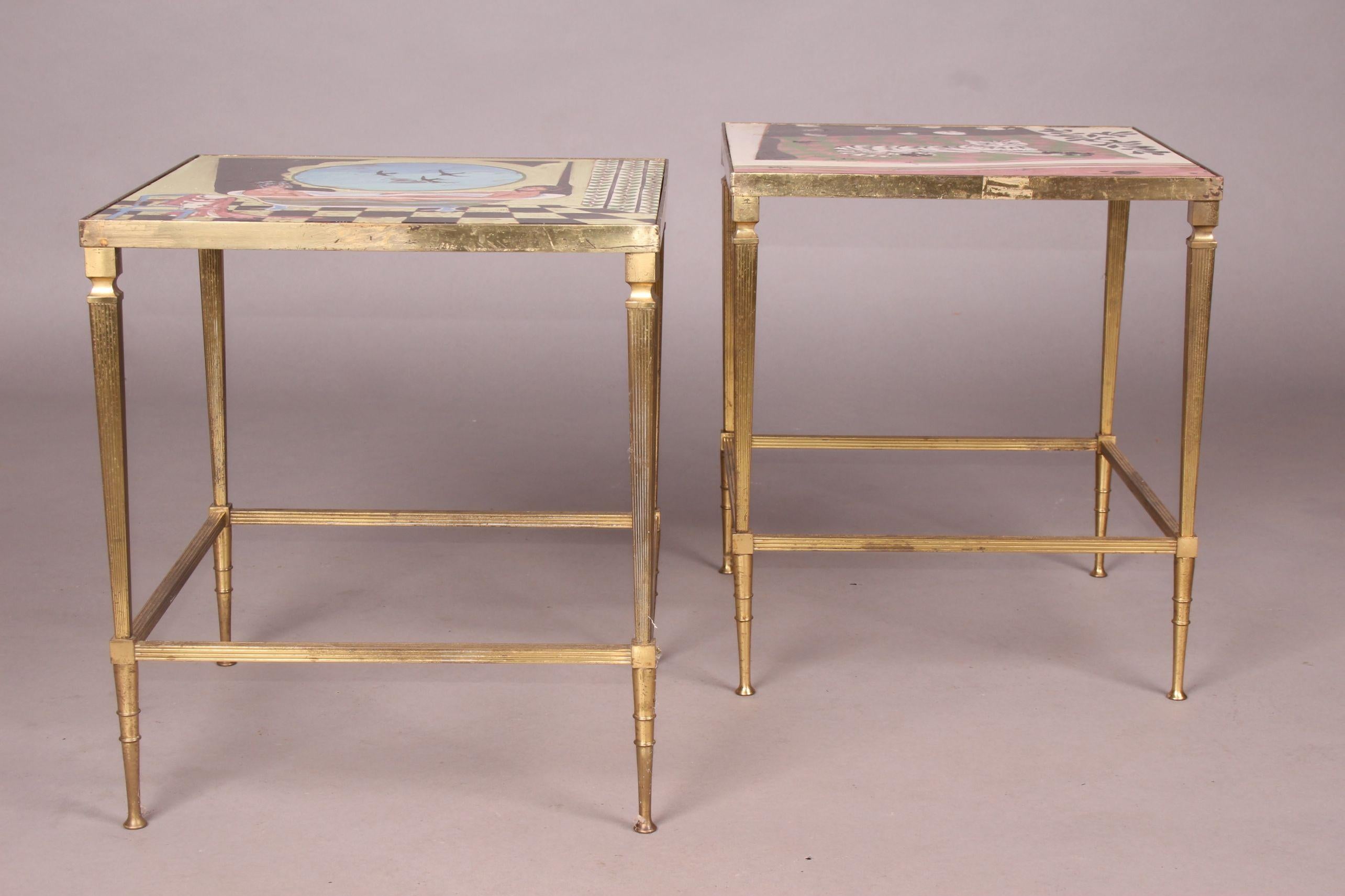 Painted pair of side table.