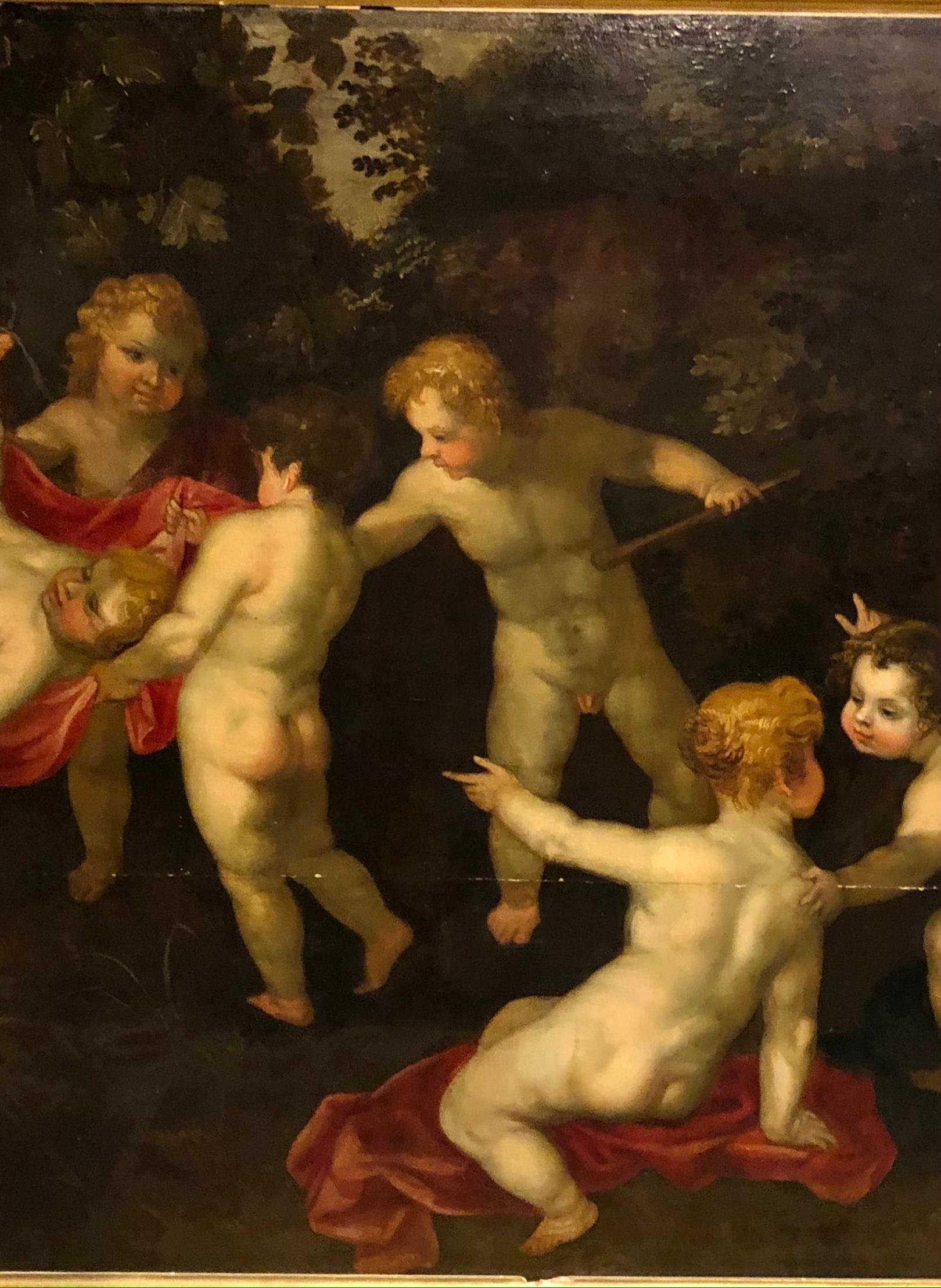 Renaissance Painted Panel “Bacchanal”