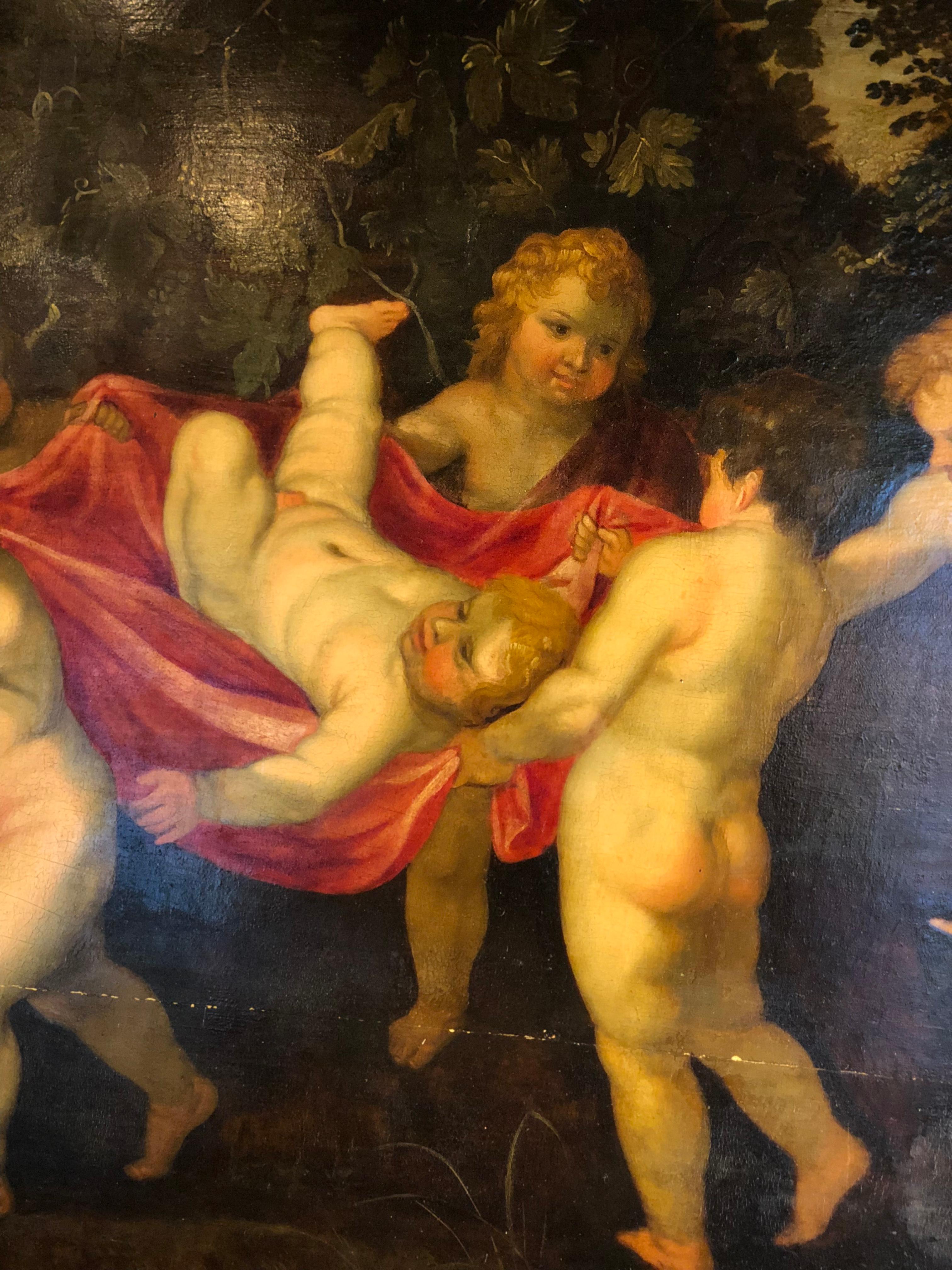 Painted Panel “Bacchanal” In Fair Condition In Paris, FR