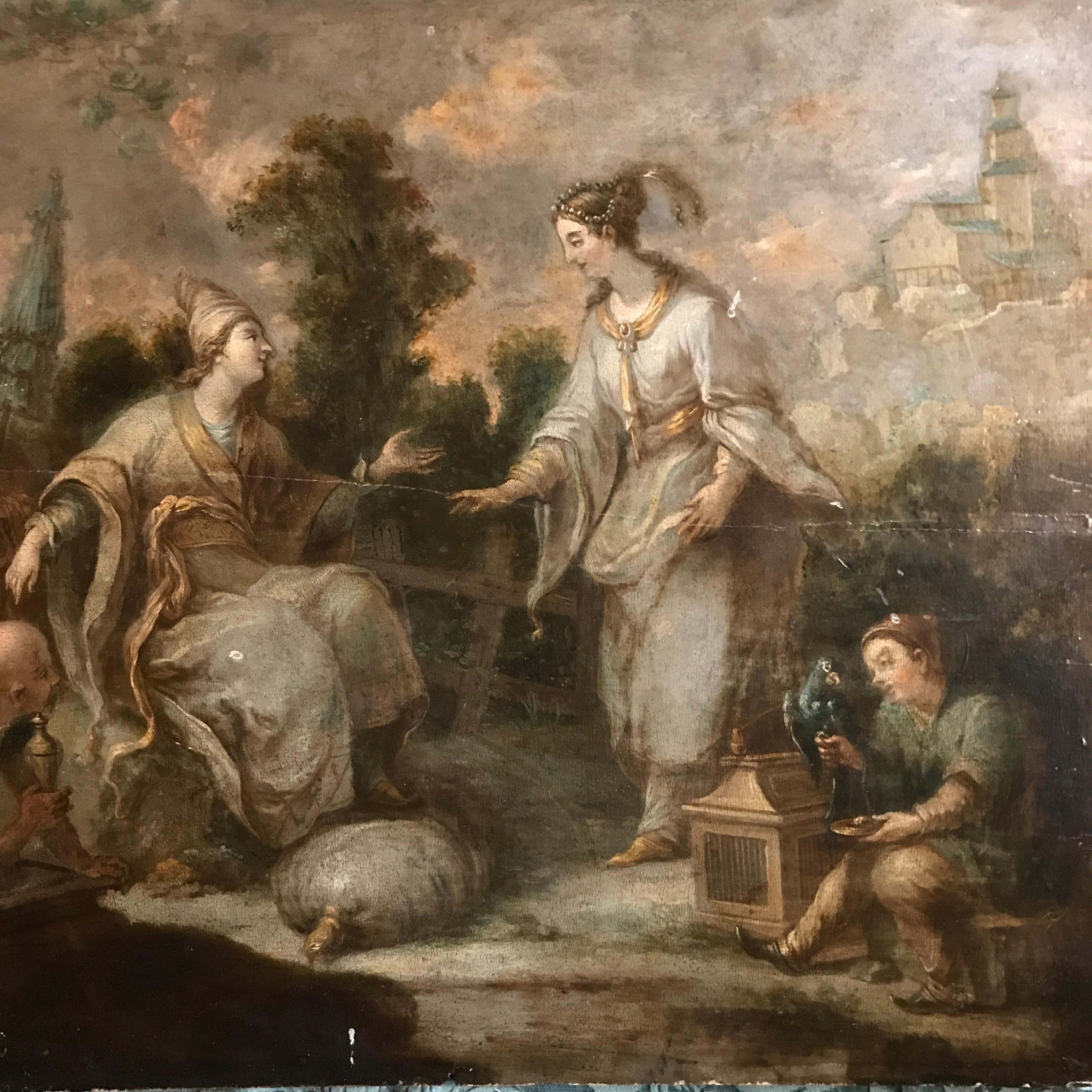 Spanish School
Oil on panel

Very good quality of details
Traces of signature and date 17 * 9.
