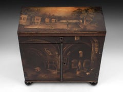 Painted Papier Mâché Sewing Cabinet