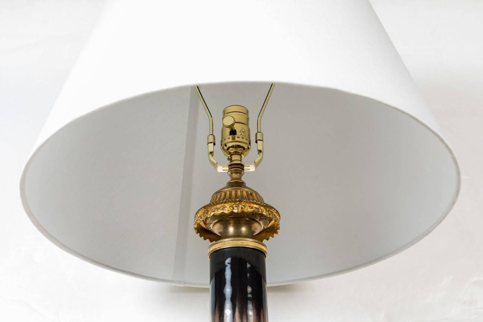 Painted, Parcel Gilt 19th Century Lamps In Good Condition For Sale In Newport Beach, CA