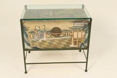 Painted Pigskin Trunk Occasional Table
