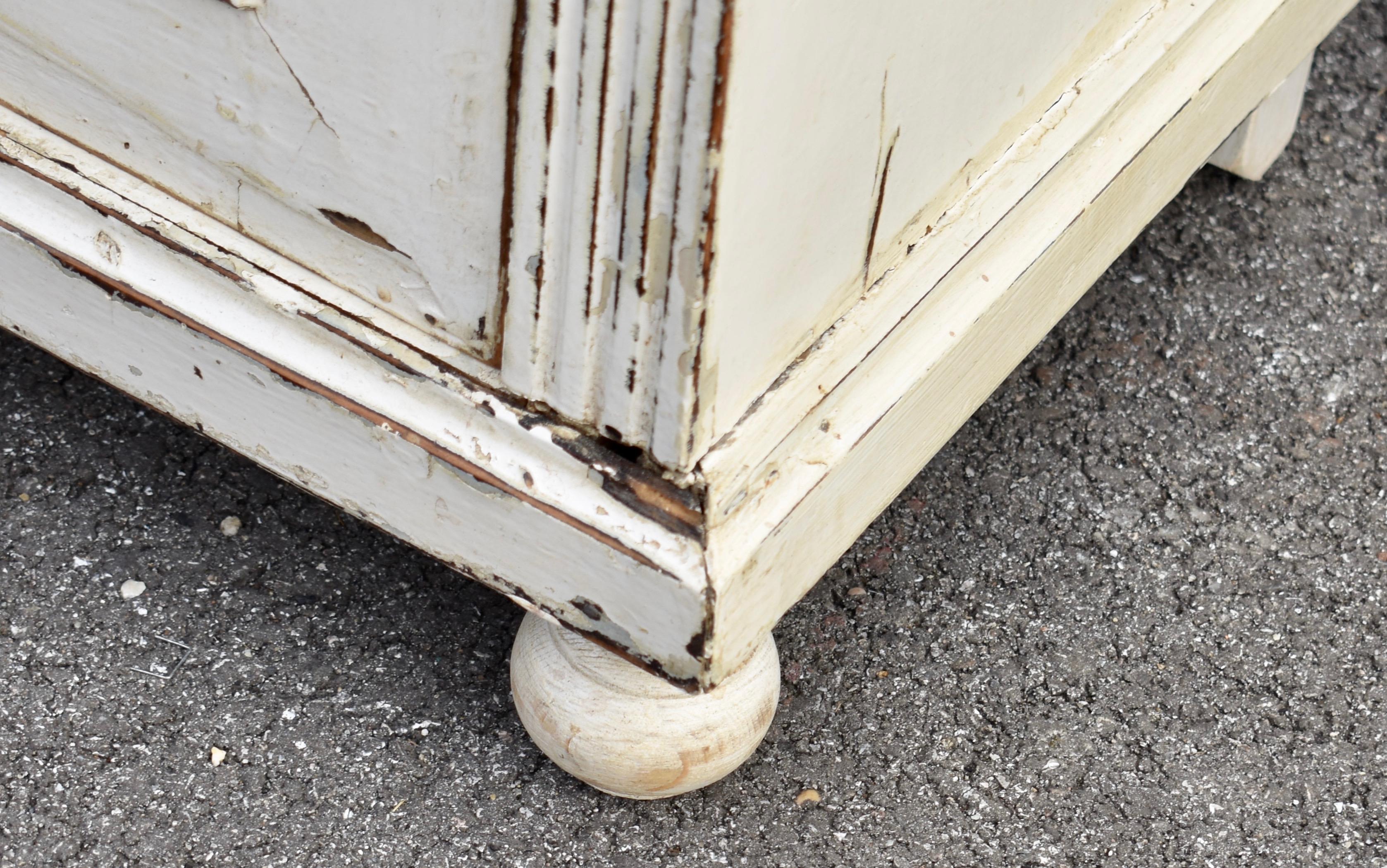 Painted Pine and Oak Nightstand For Sale 6