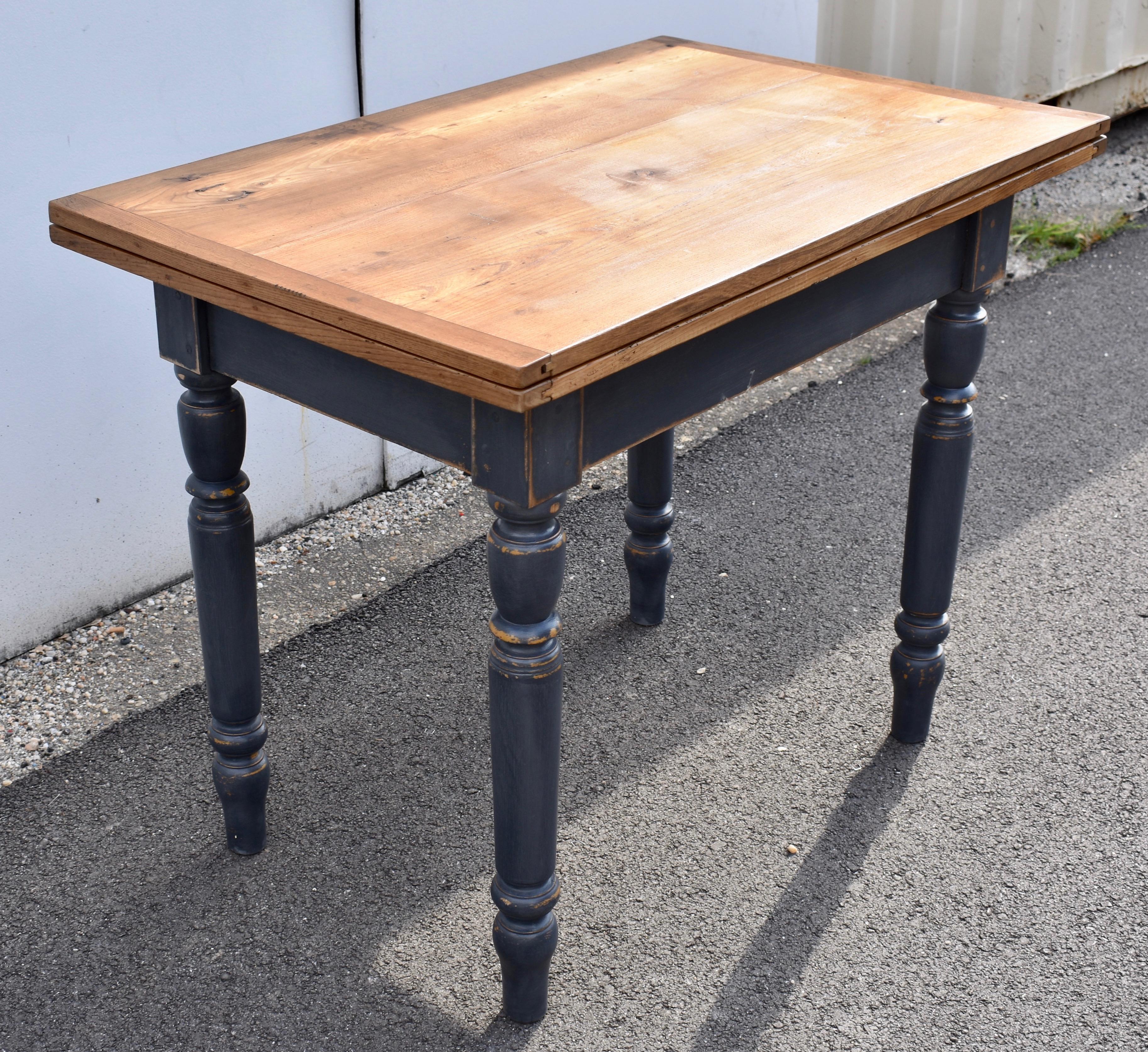 Hungarian Painted Pine and Oak Swivel-Top Table  For Sale