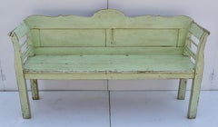 Banc ou tabouret en pin peint