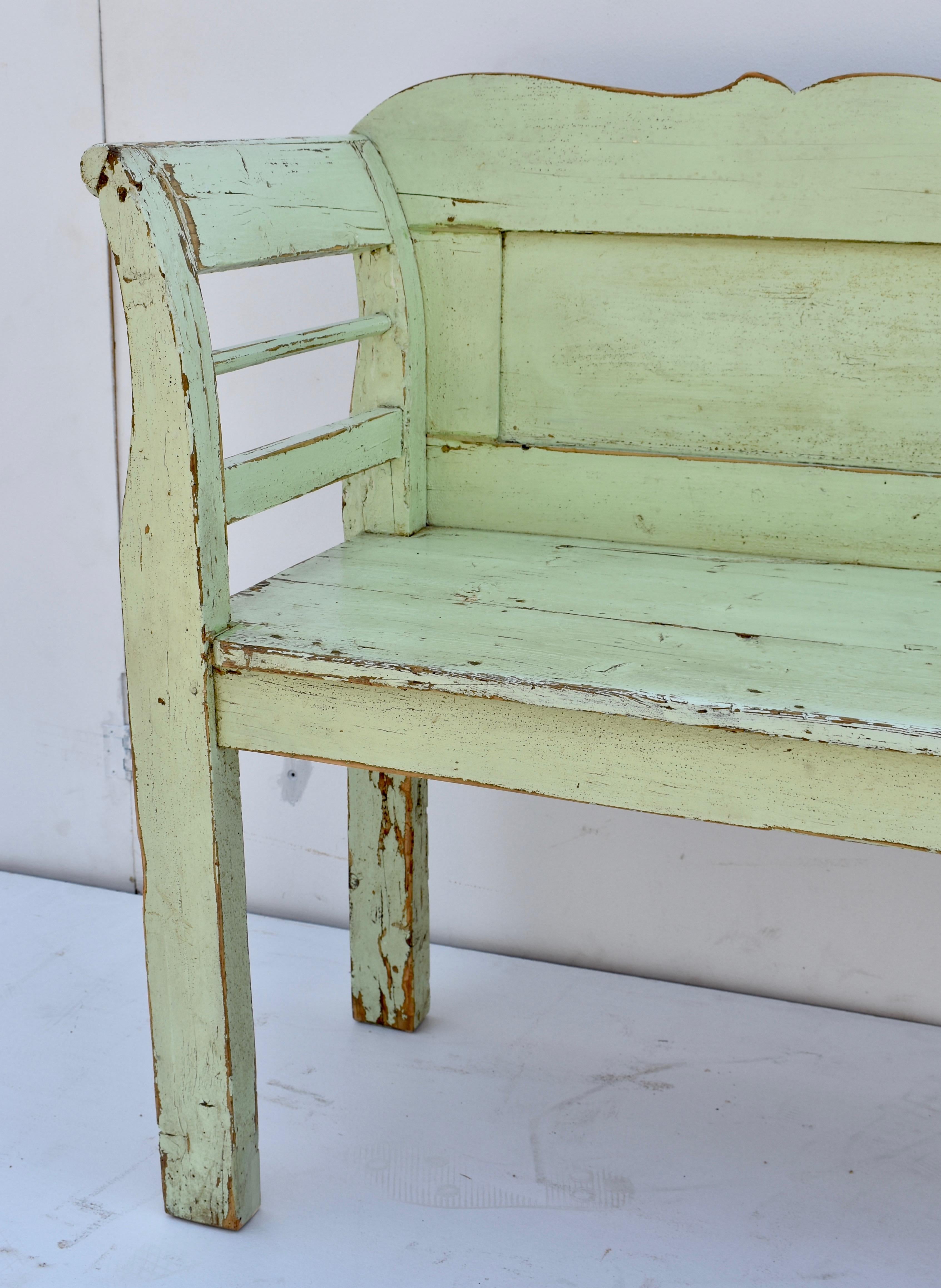 Painted Pine Bench or Settle 1