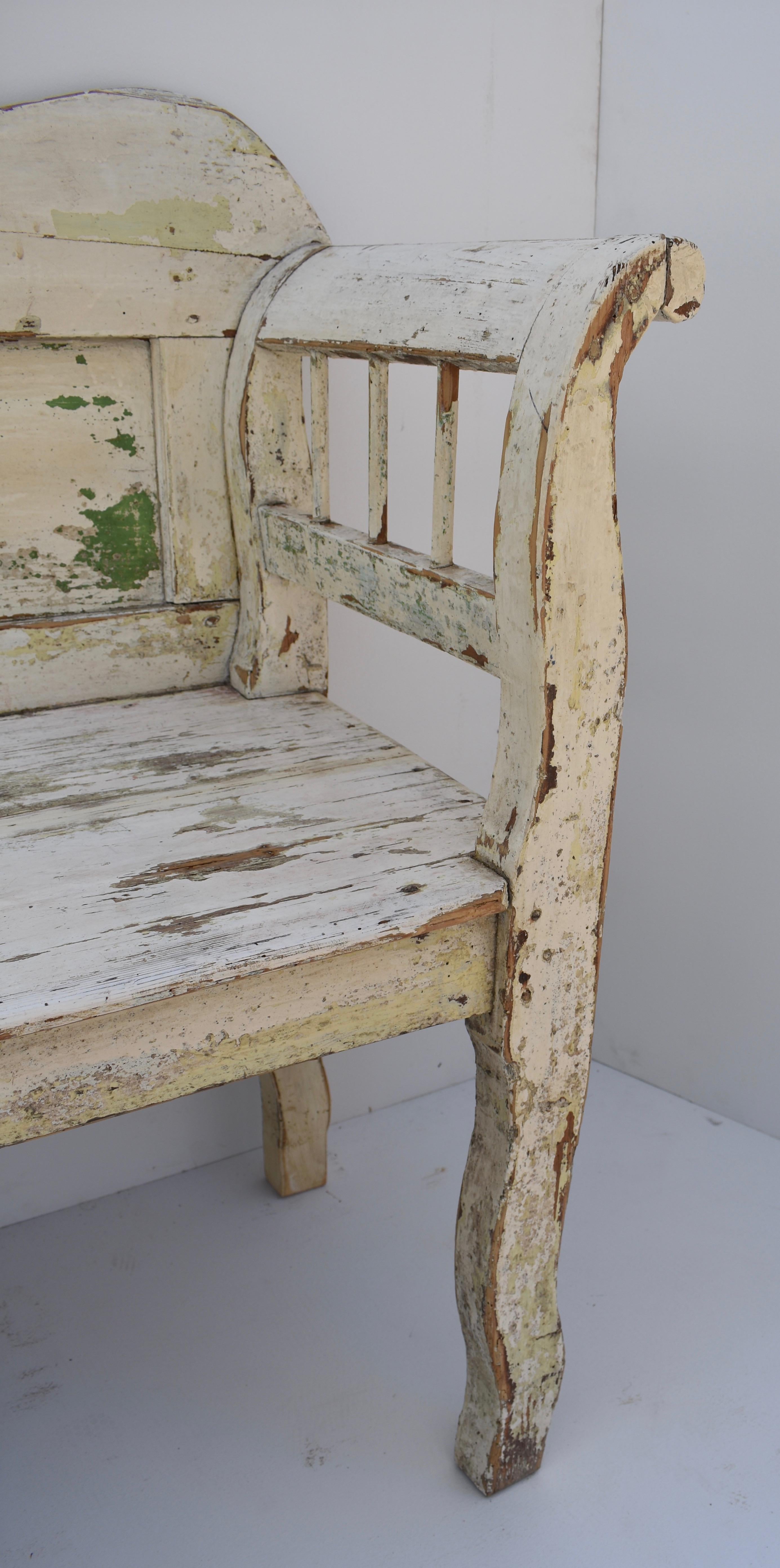 Painted Pine Bench or Settle 2