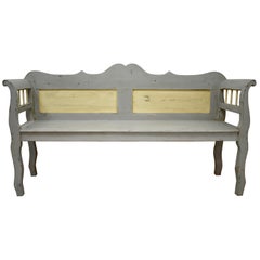 Antique Painted Pine Bench or Settle