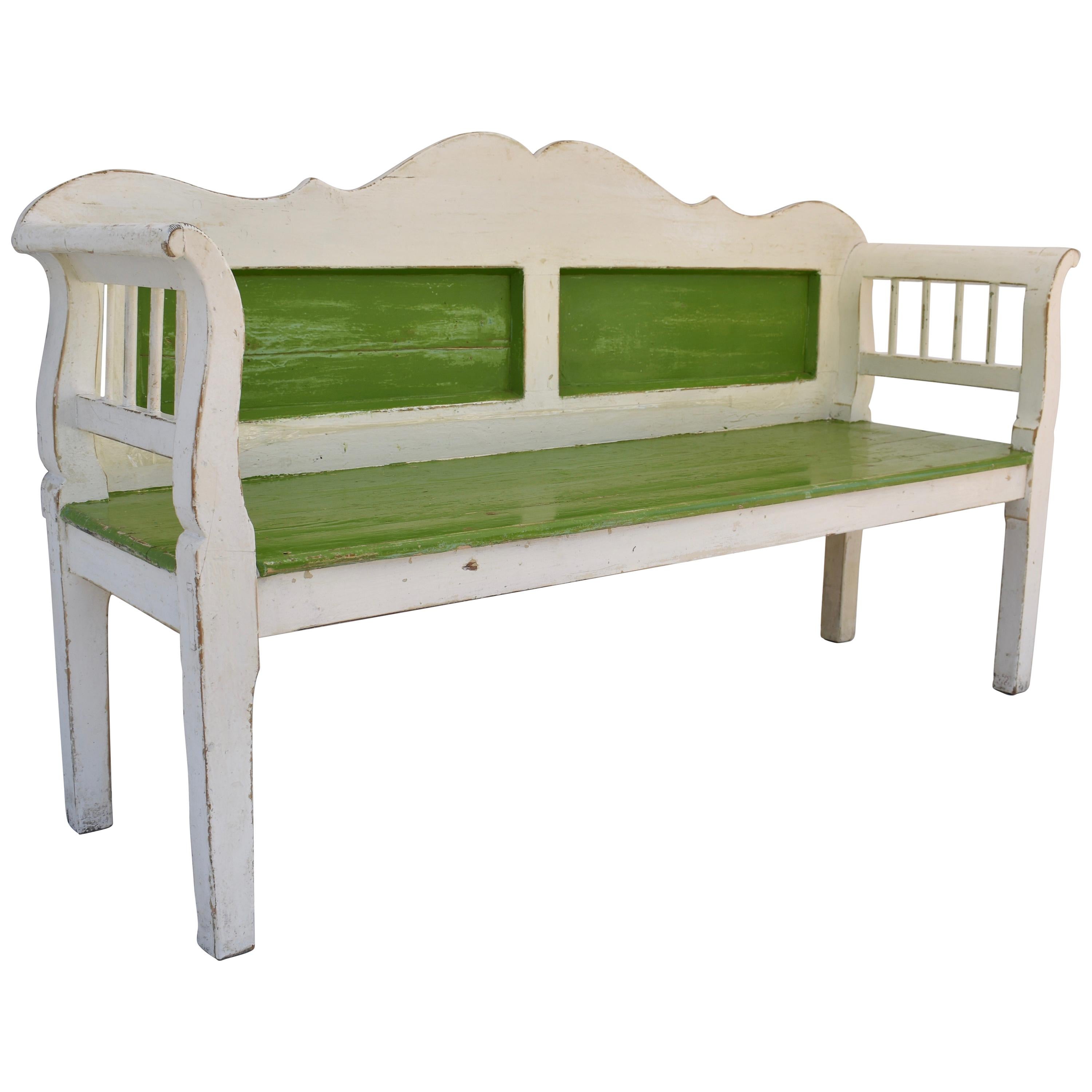 Painted Pine Bench or Settle