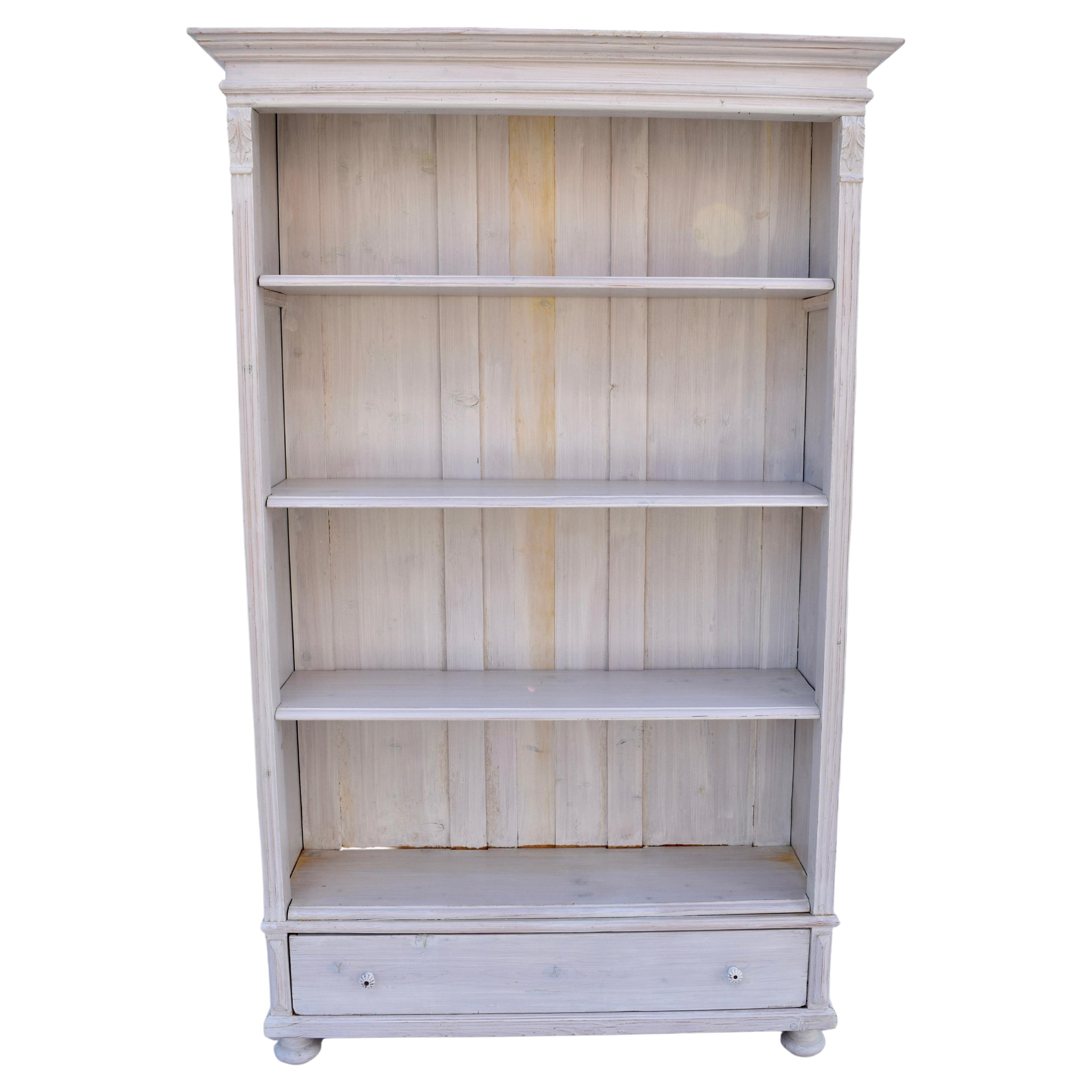 Painted Pine Bookcase from Vintage Armoire