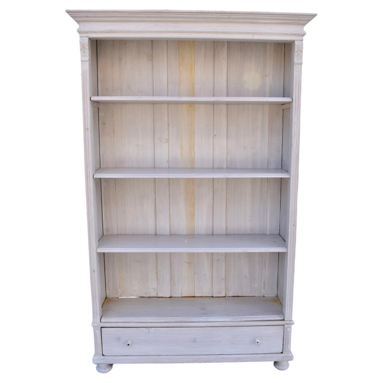 Painted Pine Bookcase From Vintage, Bookcase Vintage Shabby Chic