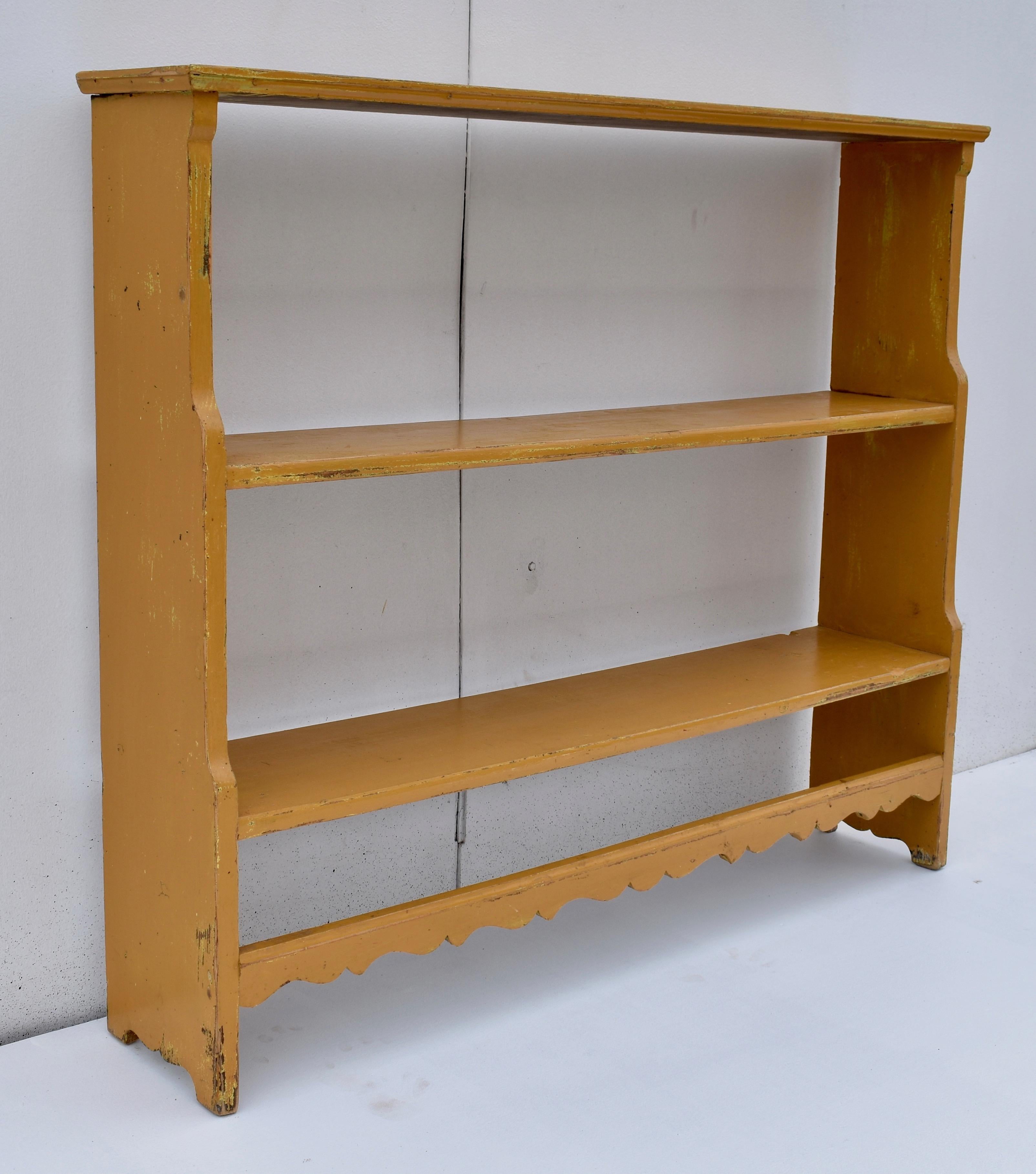 Hungarian Painted Pine Bookshelves or Utility Shelves