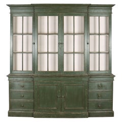 Painted Pine Breakfront Kitchen Cabinet Painted Pine Breakfront Kitchen Cabinet