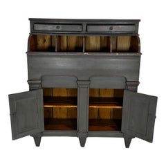 Painted Pine Cabinet with Storage Bins, circa 1900