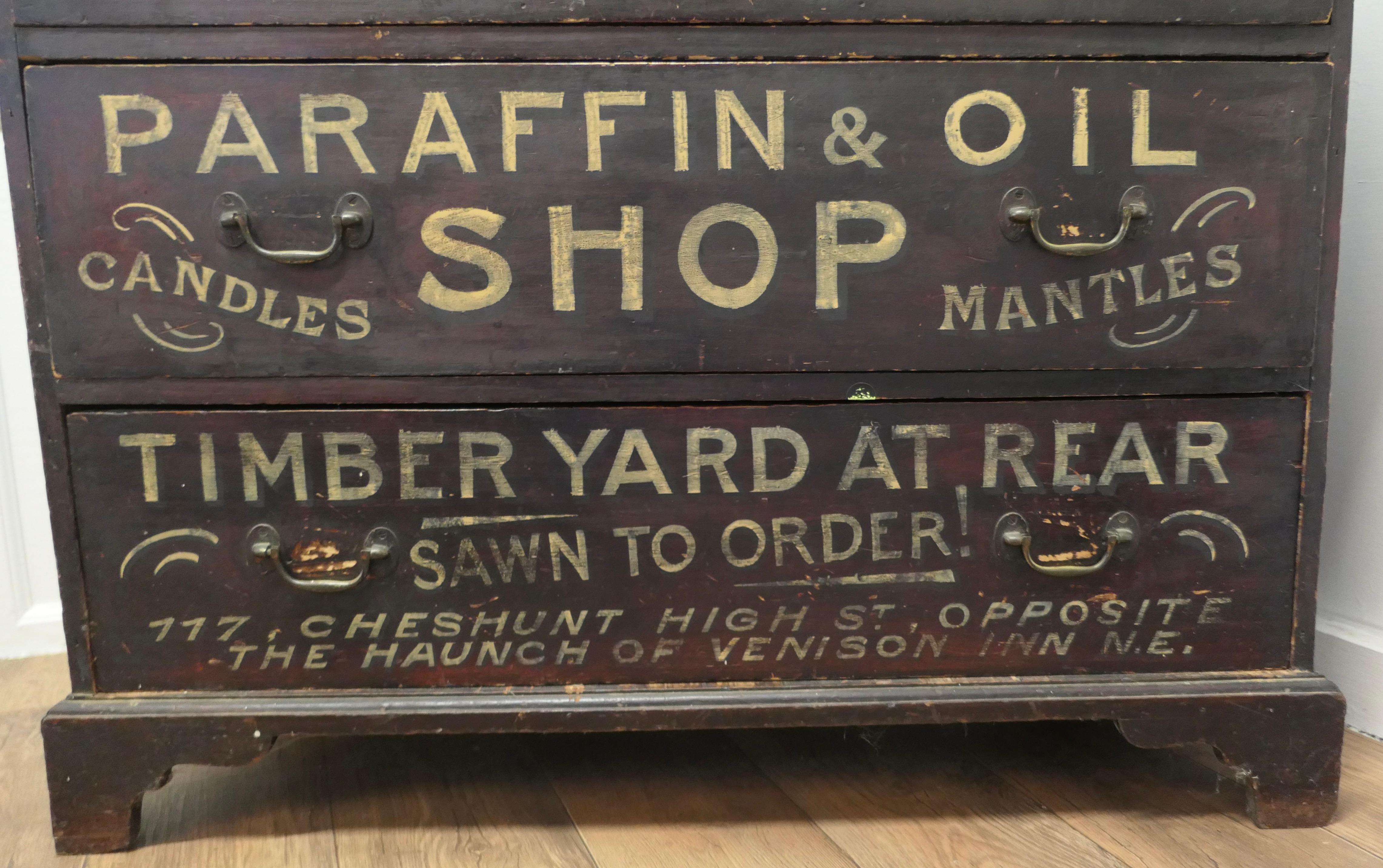 Painted Pine Chest of Drawers, Advertising Bishop and Cain Ironmongers    2