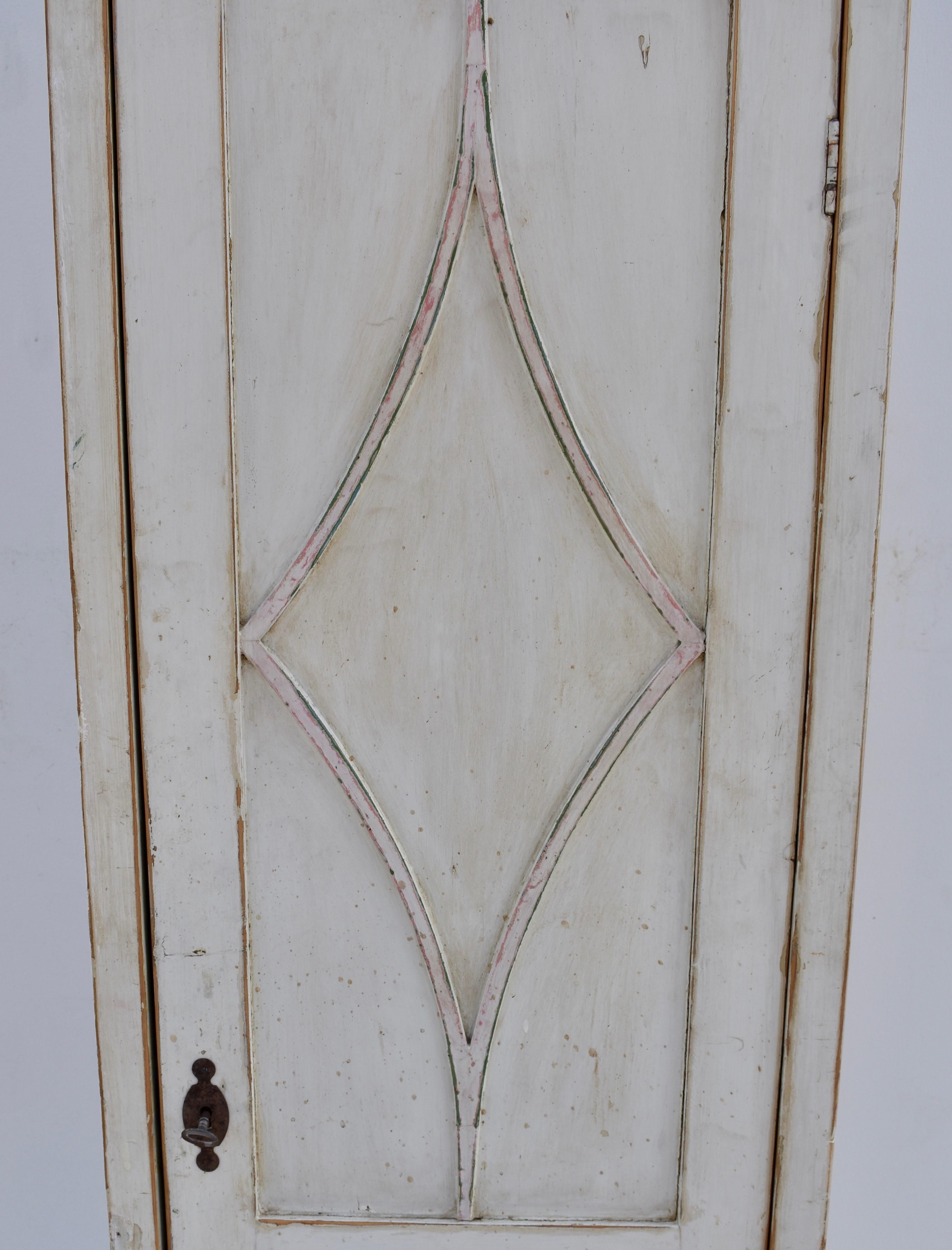 19th Century Painted Pine Chimney Cupboard
