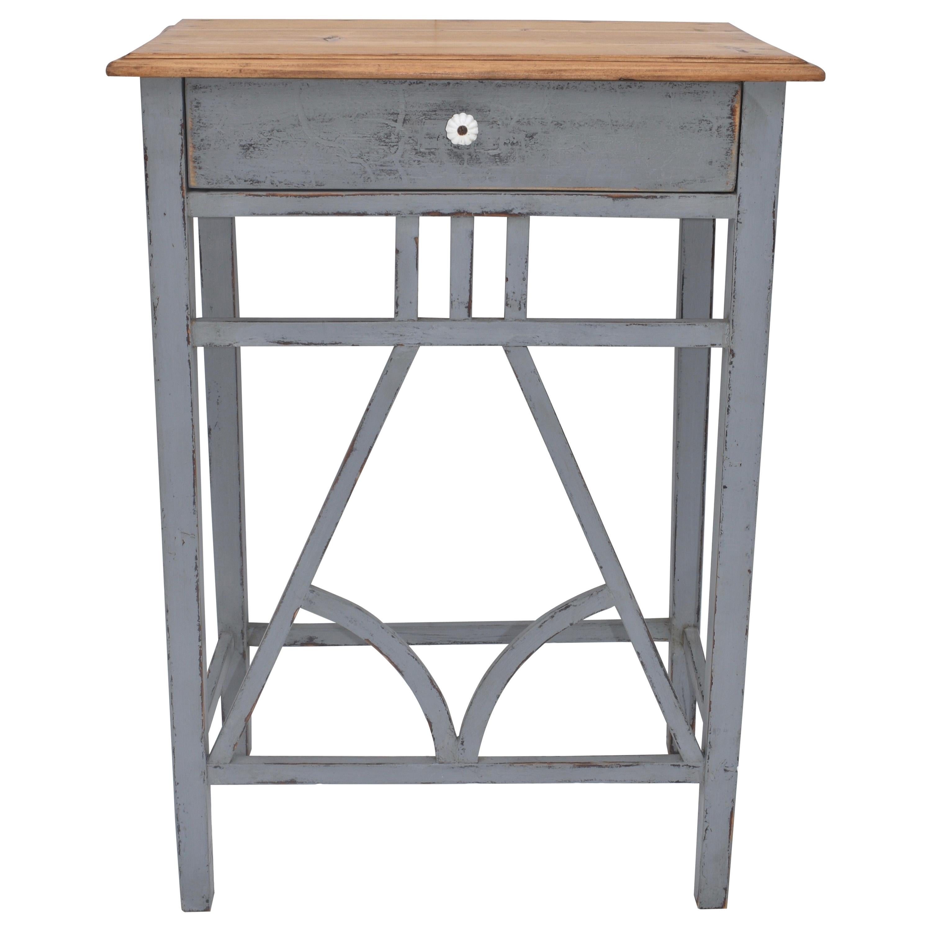 Painted Pine End Table at 1stDibs