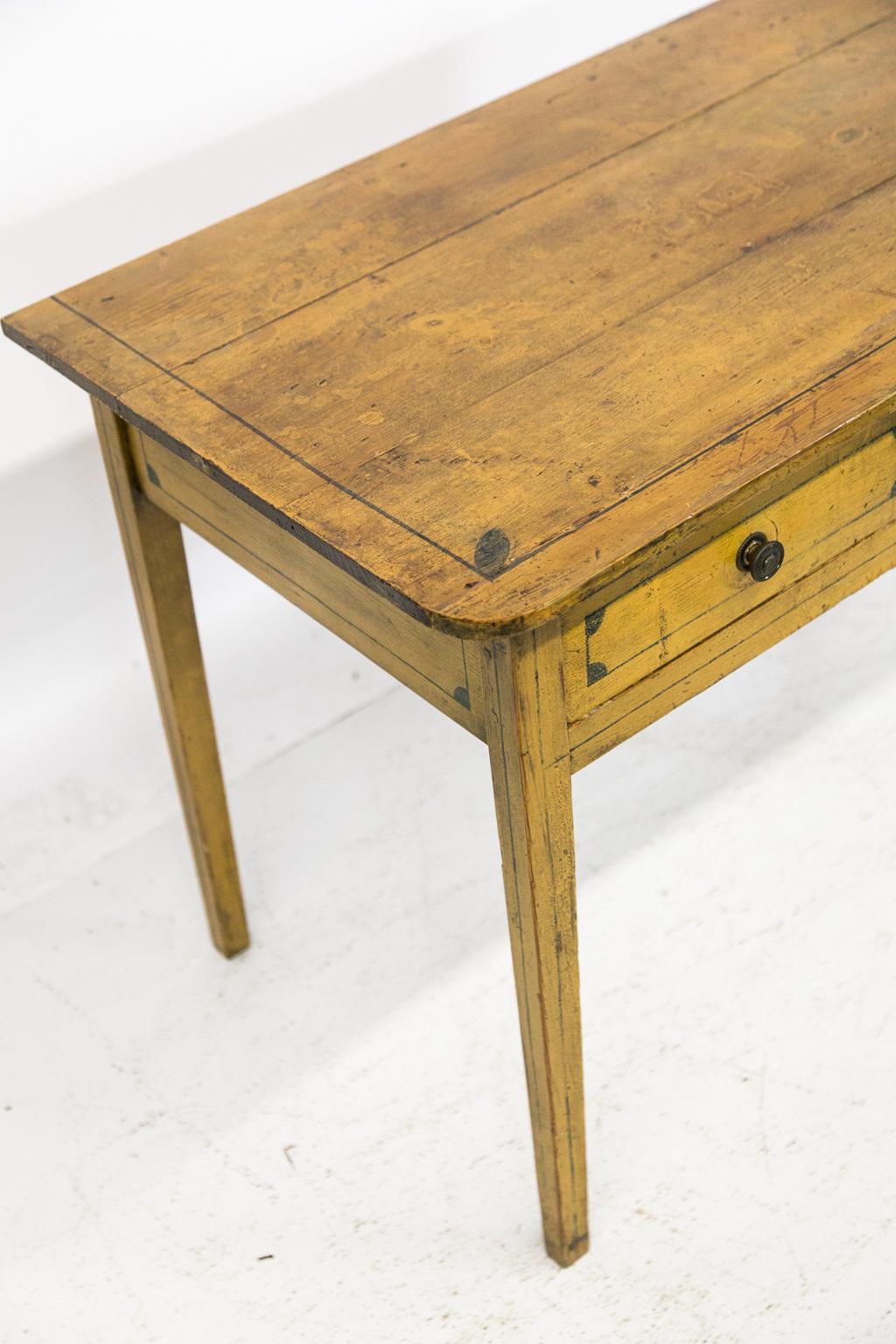 Mid-19th Century Painted Pine English Table For Sale
