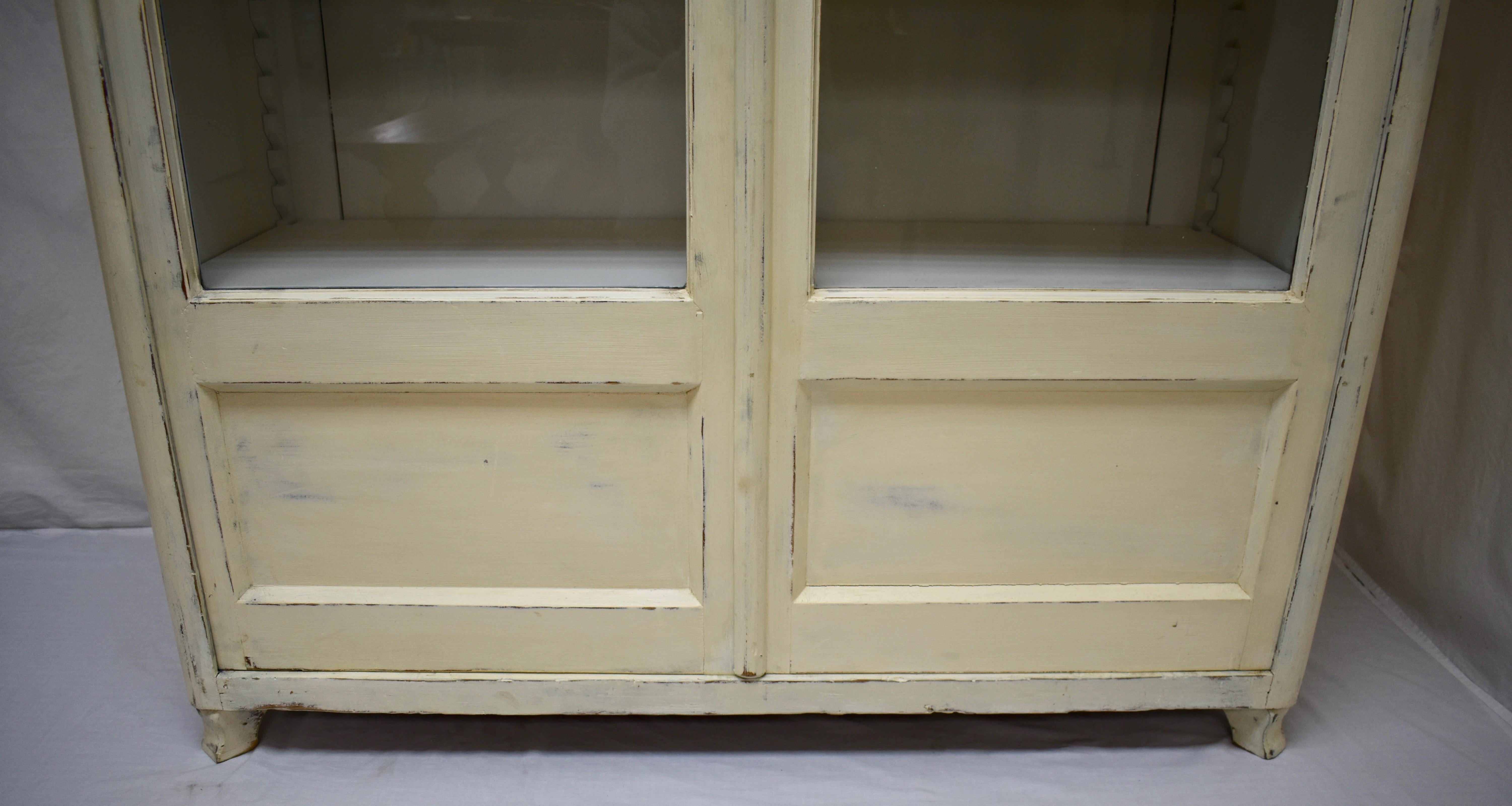 Painted Pine Glazed Cabinet or Vitrine 1