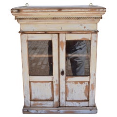 Painted Pine Hanging Cupboard / Miniature Armoire