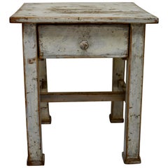 Painted Pine Kitchen Stool or End Table