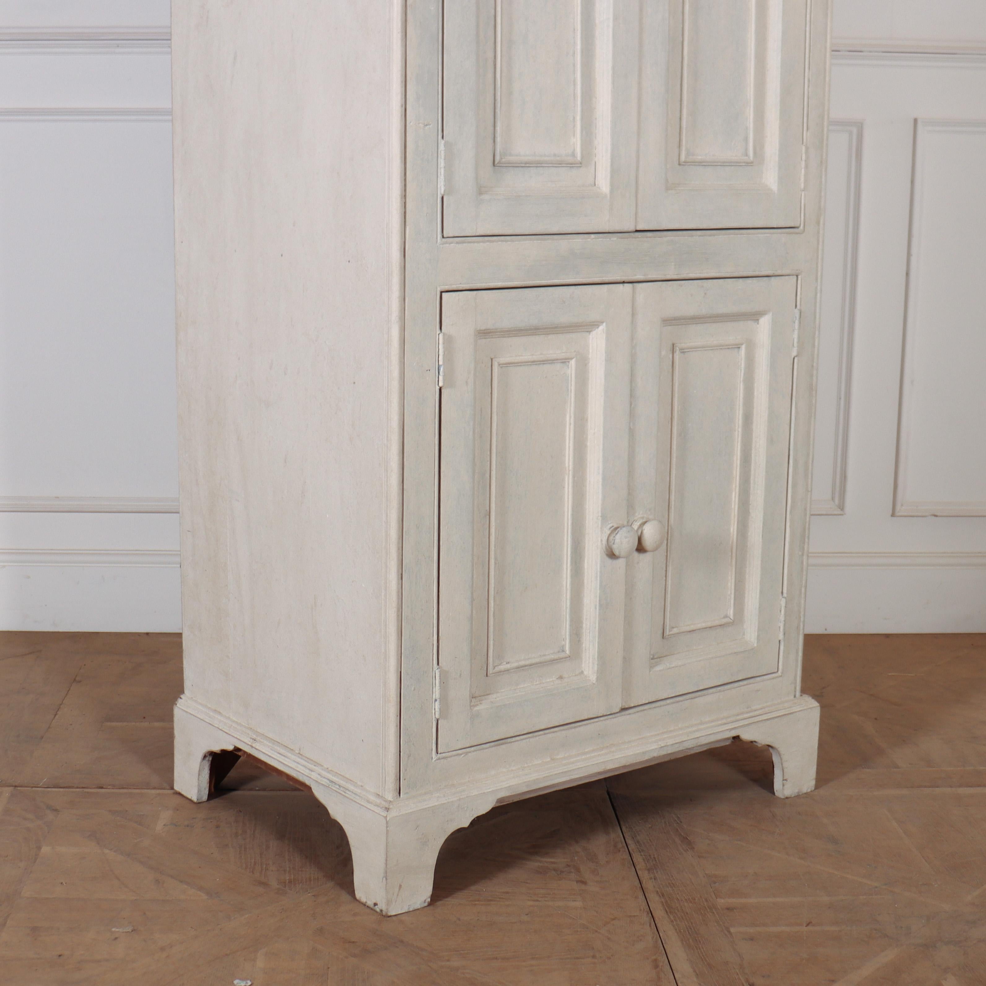 19th C English painted pine four door shelved linen cupboard. 1890.

Reference: 7970

Dimensions
39 inches (99 cms) Wide
25.5 inches (65 cms) Deep
95.5 inches (243 cms) High