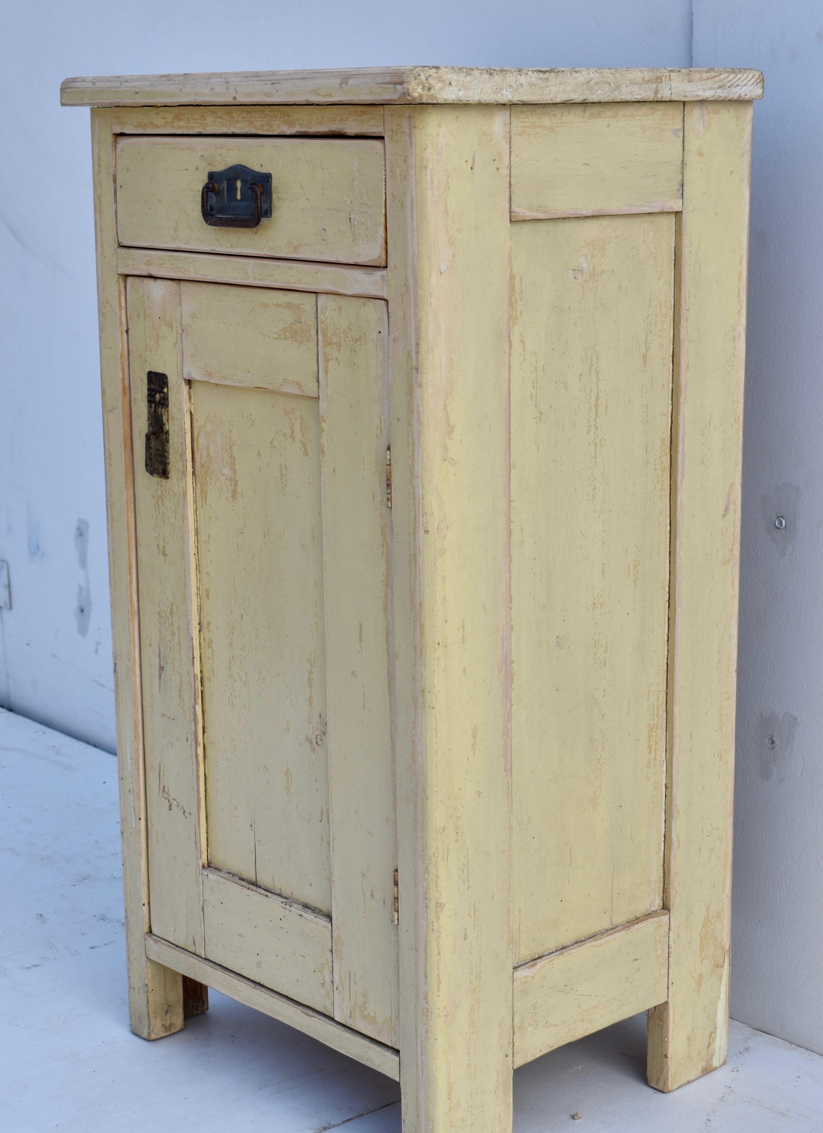 Country Painted Pine Nightstand For Sale