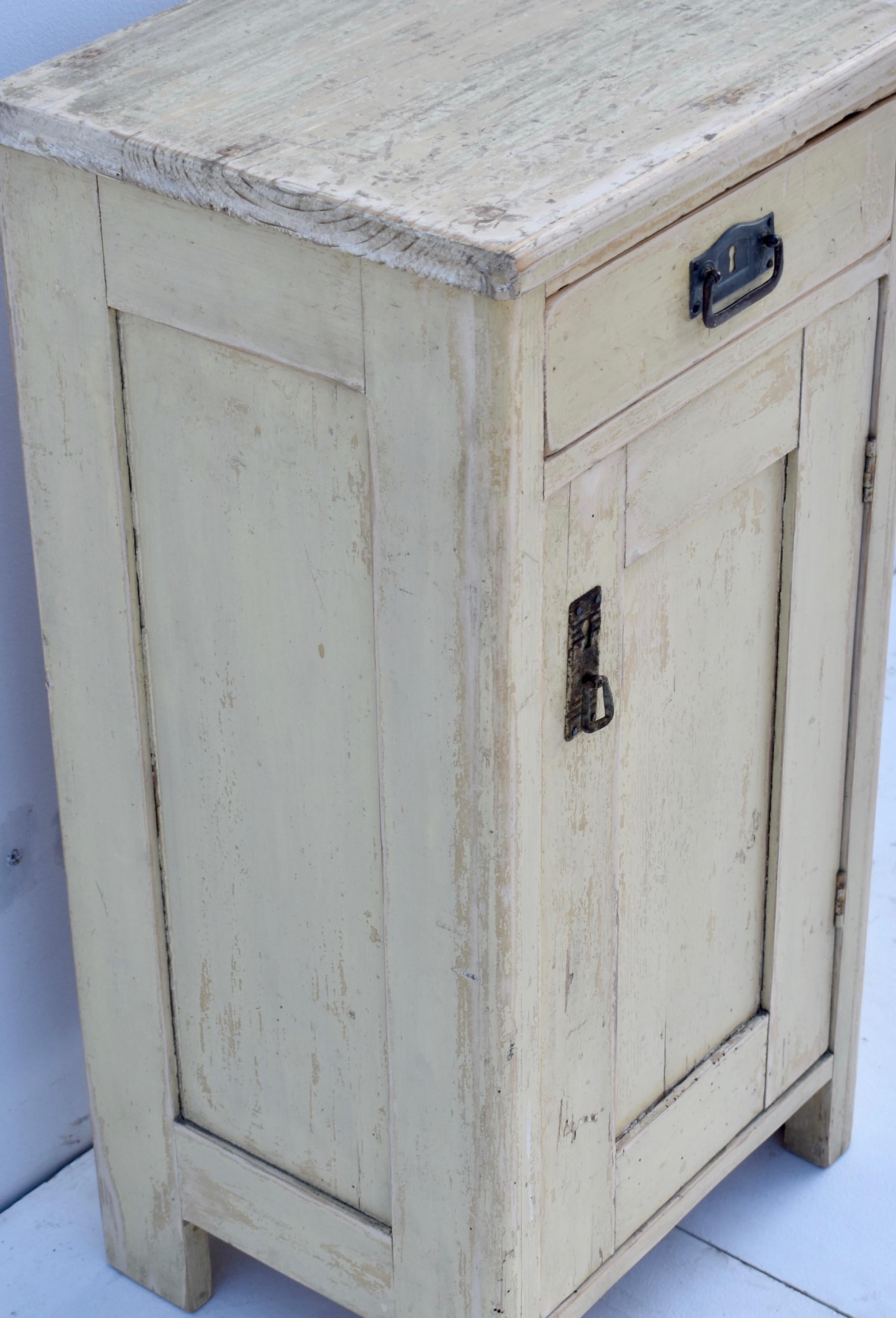20th Century Painted Pine Nightstand For Sale