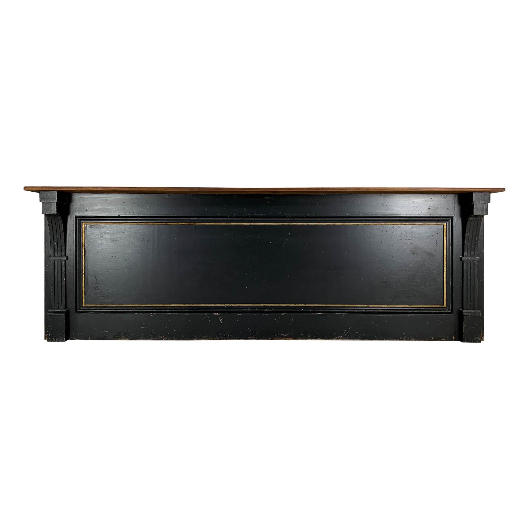 Painted Pine Oak Black Haberdashery Shop Counter Kitchen Island Waiter Station
