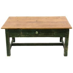 Painted Pine One-Drawer Coffee Table