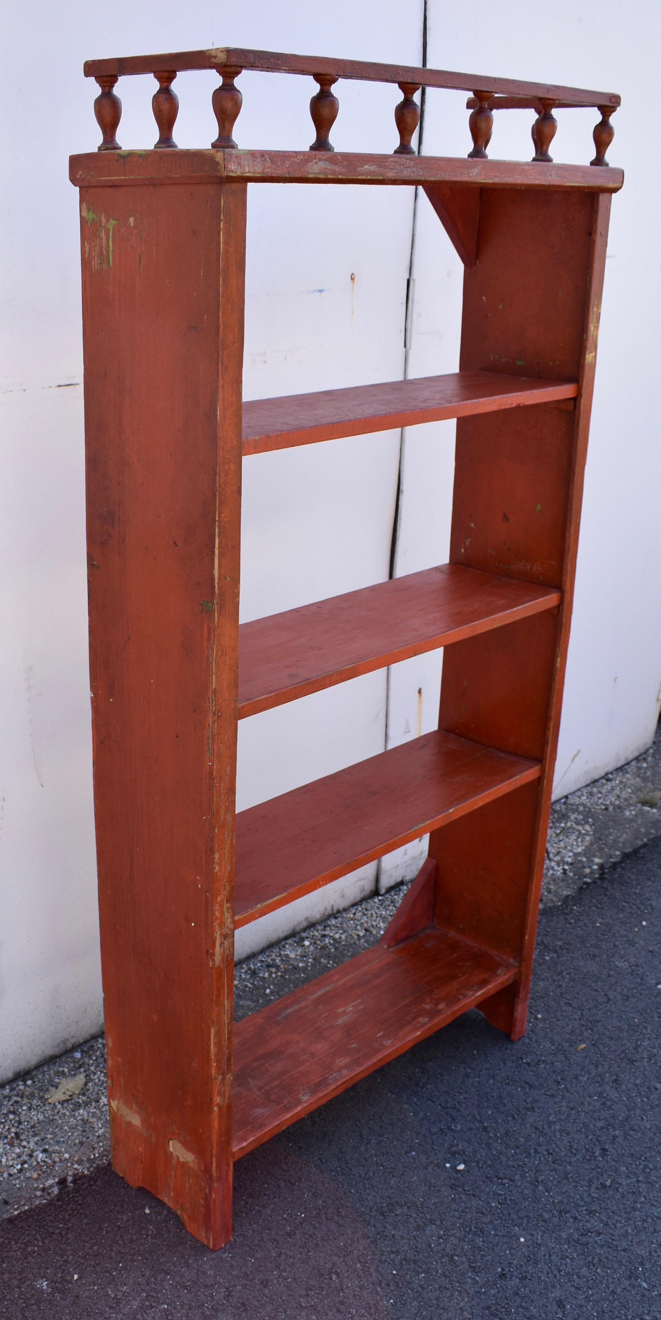 Country Painted Pine Pantry or Utility Shelves For Sale
