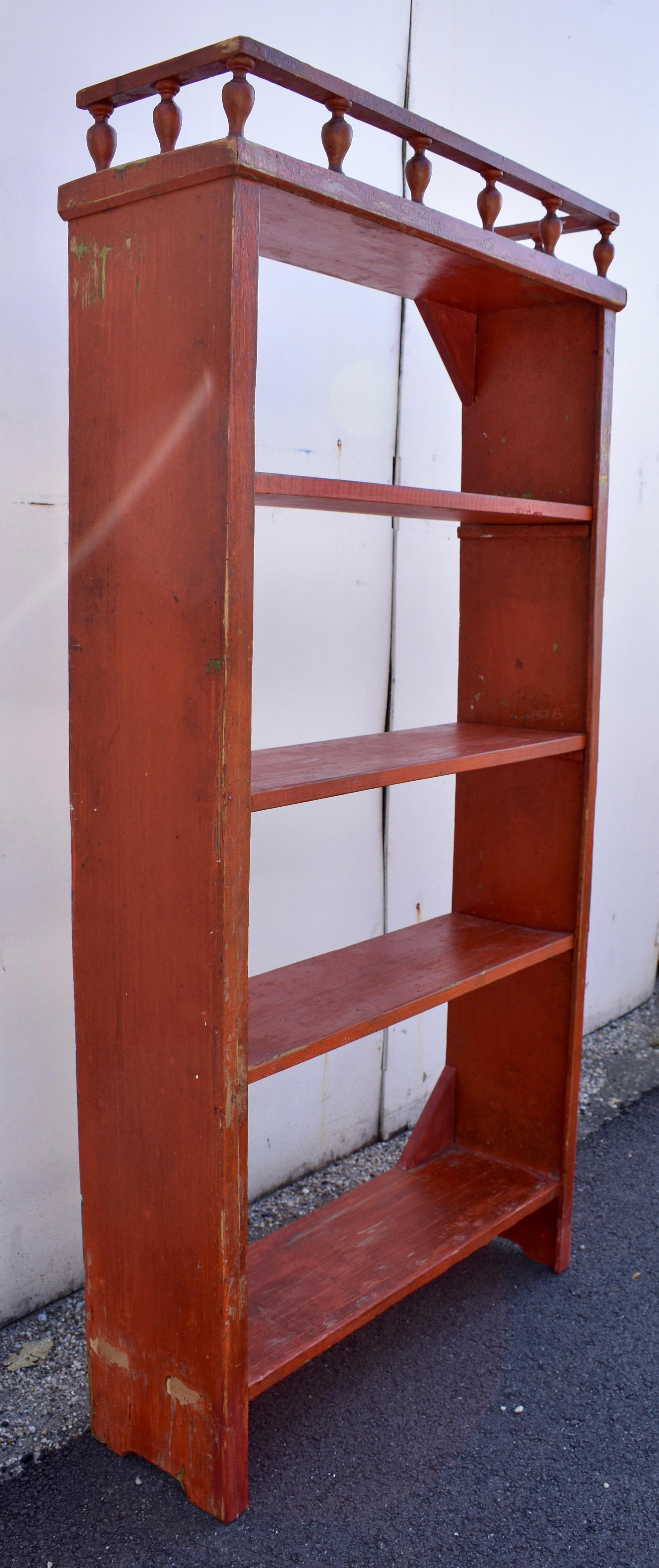 Hungarian Painted Pine Pantry or Utility Shelves For Sale