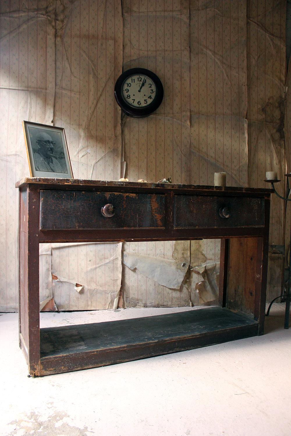 Painted Pine Potboard Dresser Base, circa 1830-1840 2