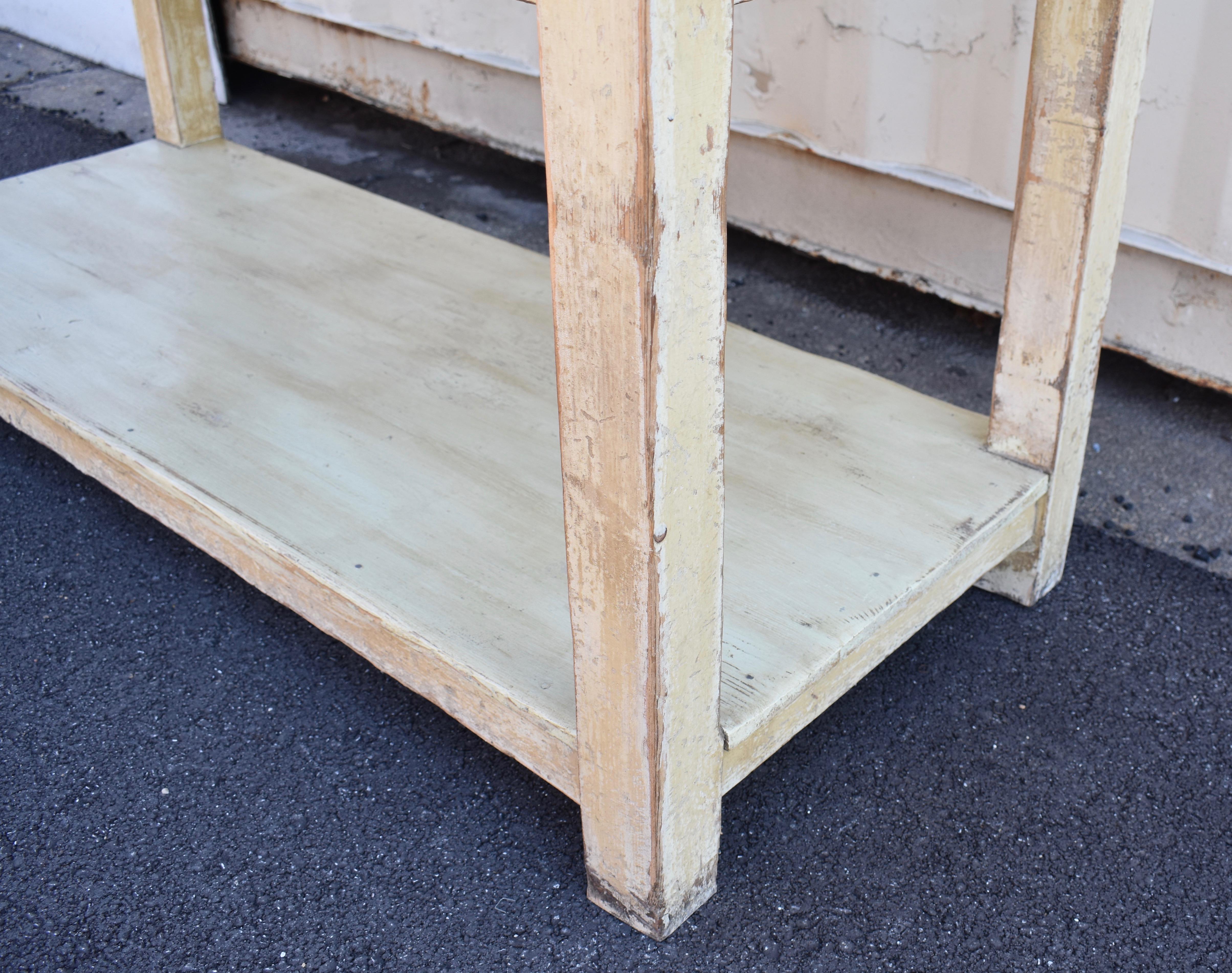 Painted Pine Potboard Work Table 4