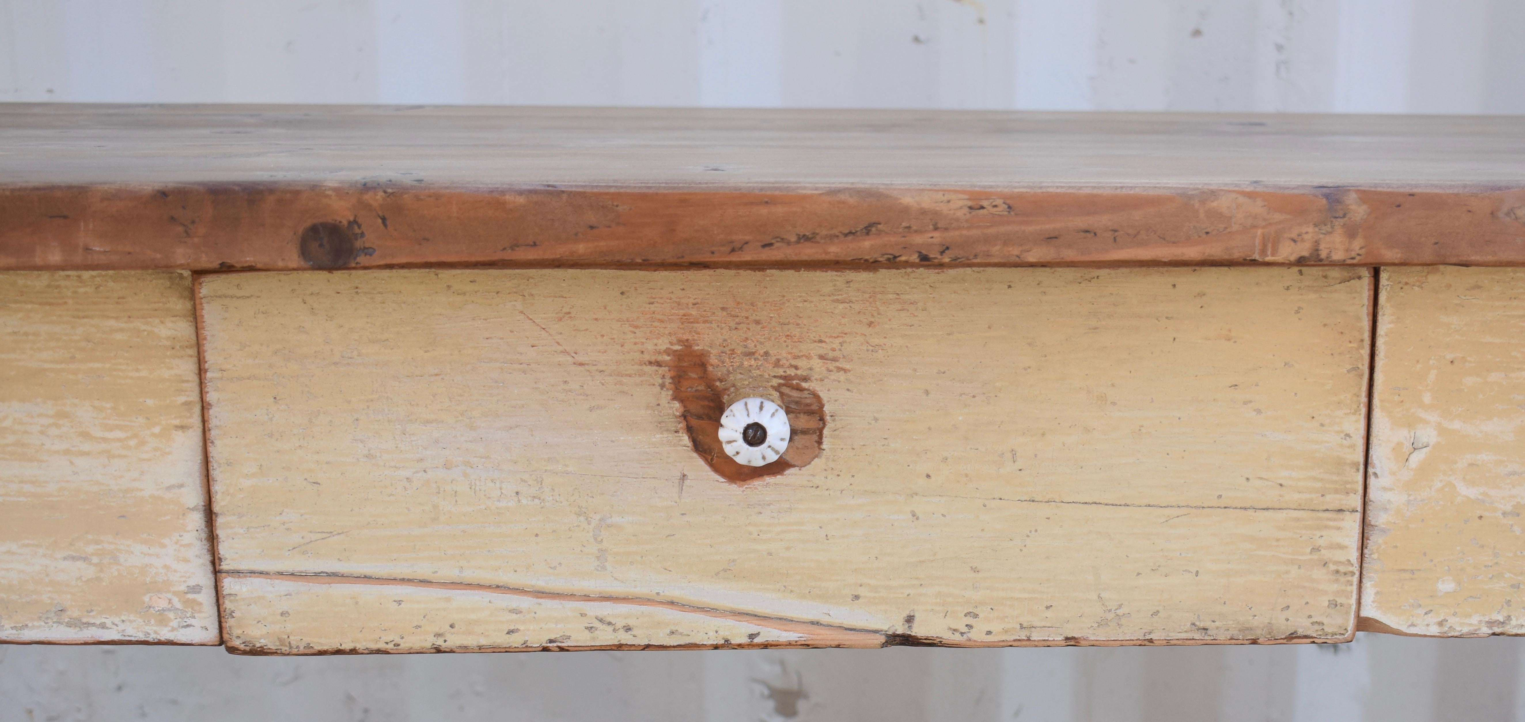 Painted Pine Potboard Work Table 6