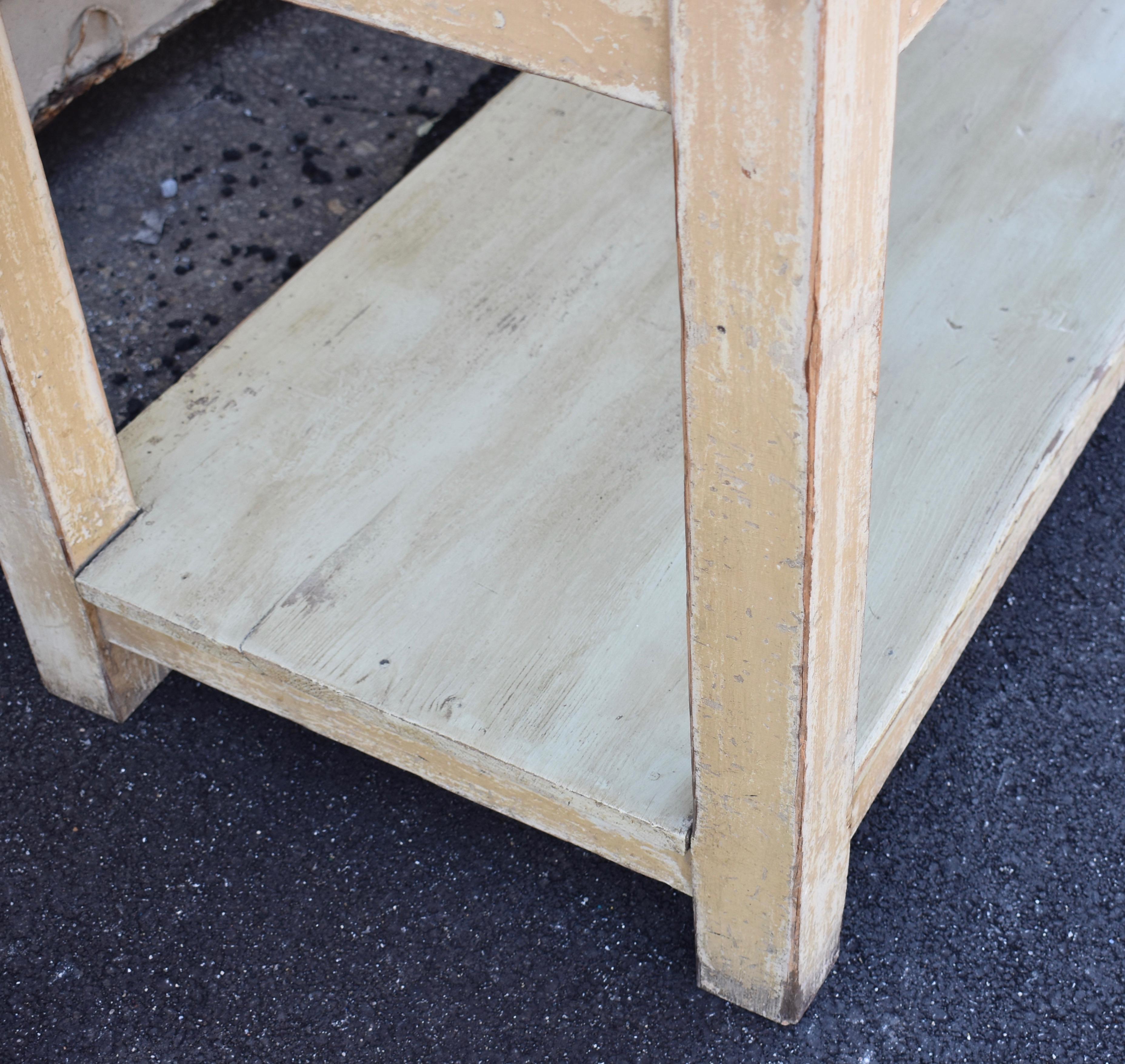 Painted Pine Potboard Work Table 8