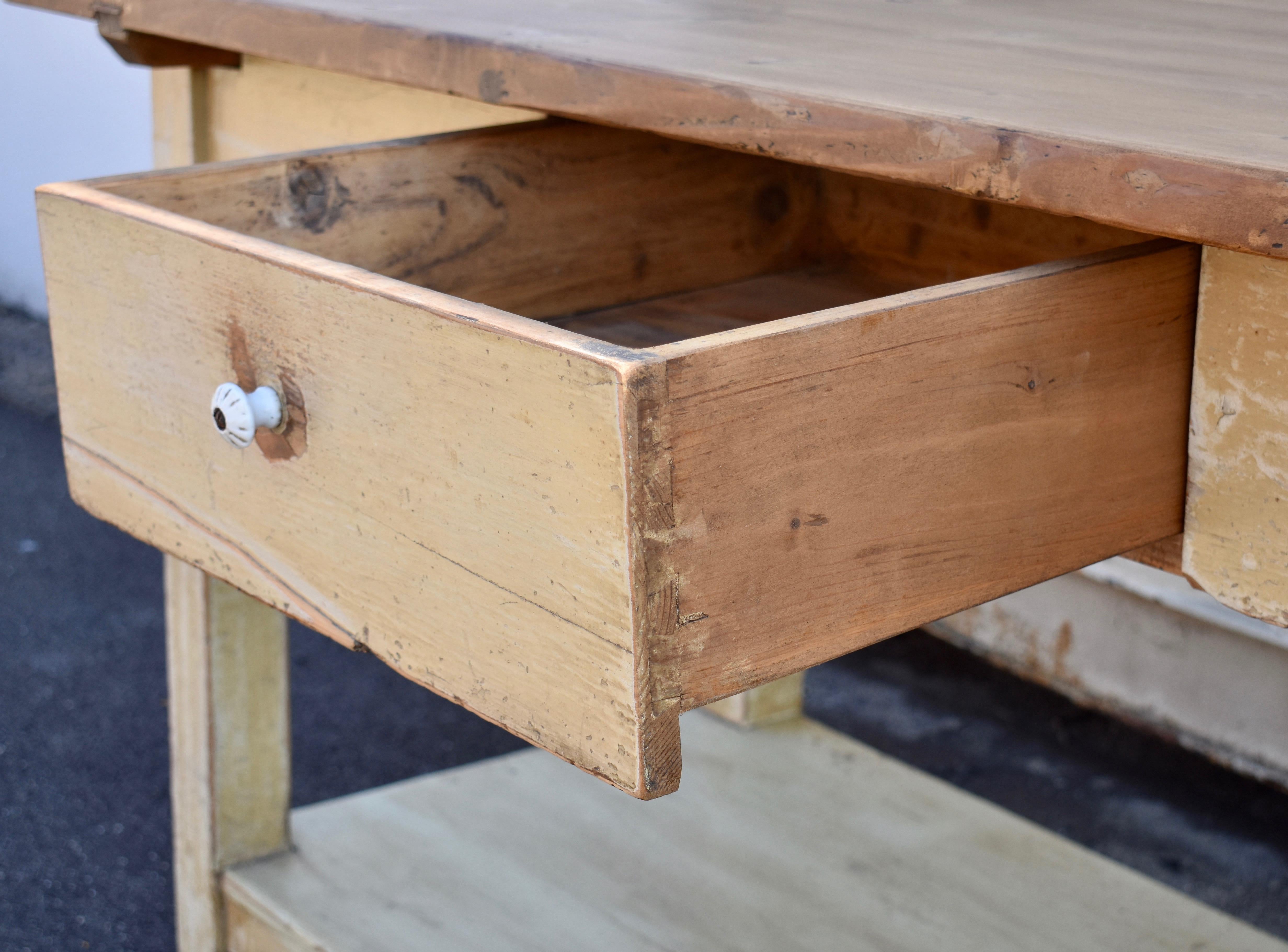 Painted Pine Potboard Work Table 1