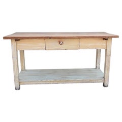 Painted Pine Potboard Work Table