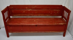 Painted Pine Storage Bench