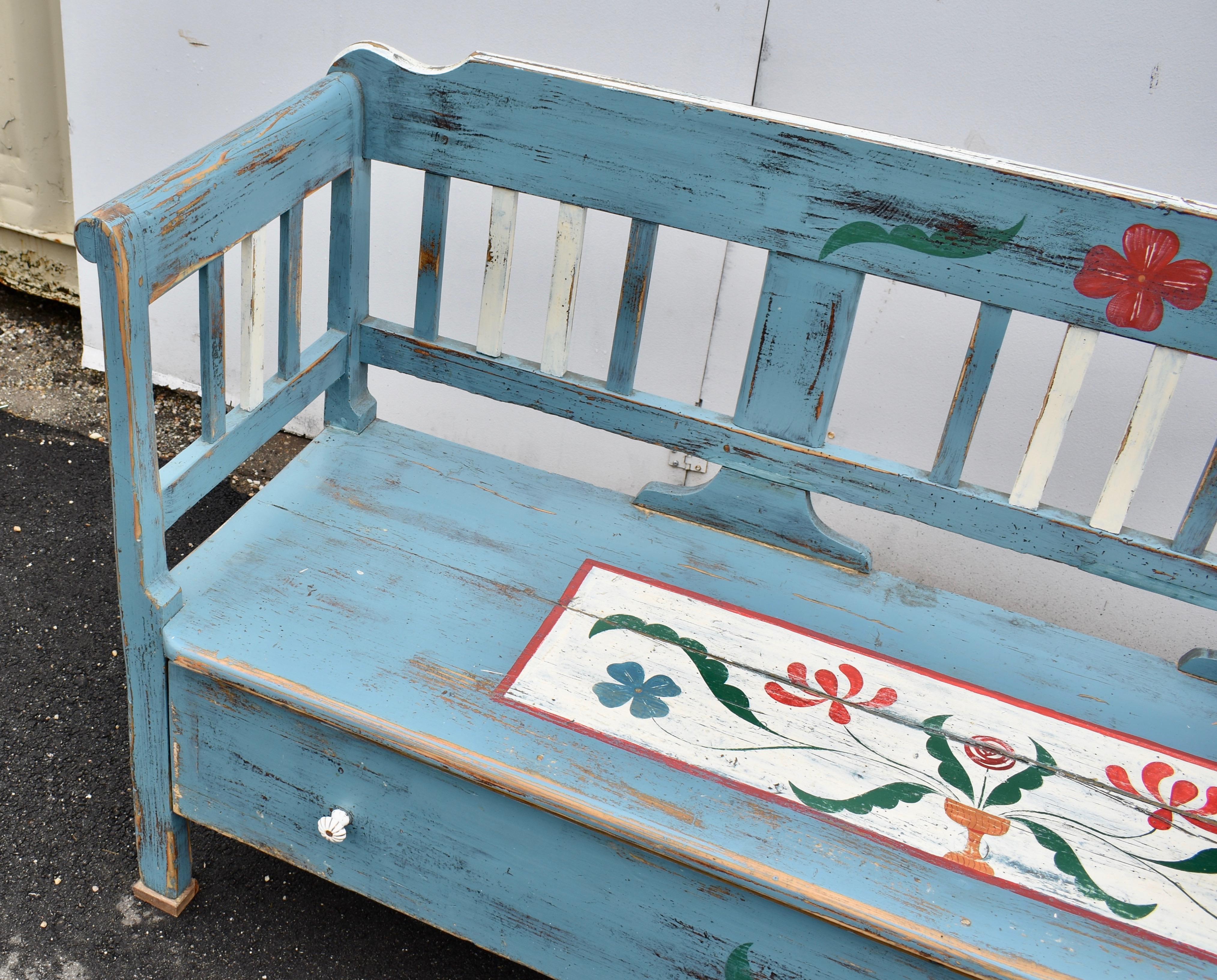 bench with storage and back