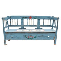 Painted Pine Storage Bench or Settle