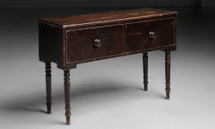 Mesa de pino pintada, Inglaterra circa 1820