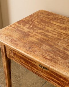 Painted Pine Table, Sweden, 19th Century