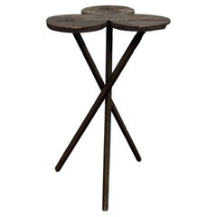 Painted Pine Three Leaf Clover Side Table, Folk Art, Circa 1900