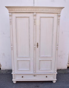 Painted Pine Two Door Armoire