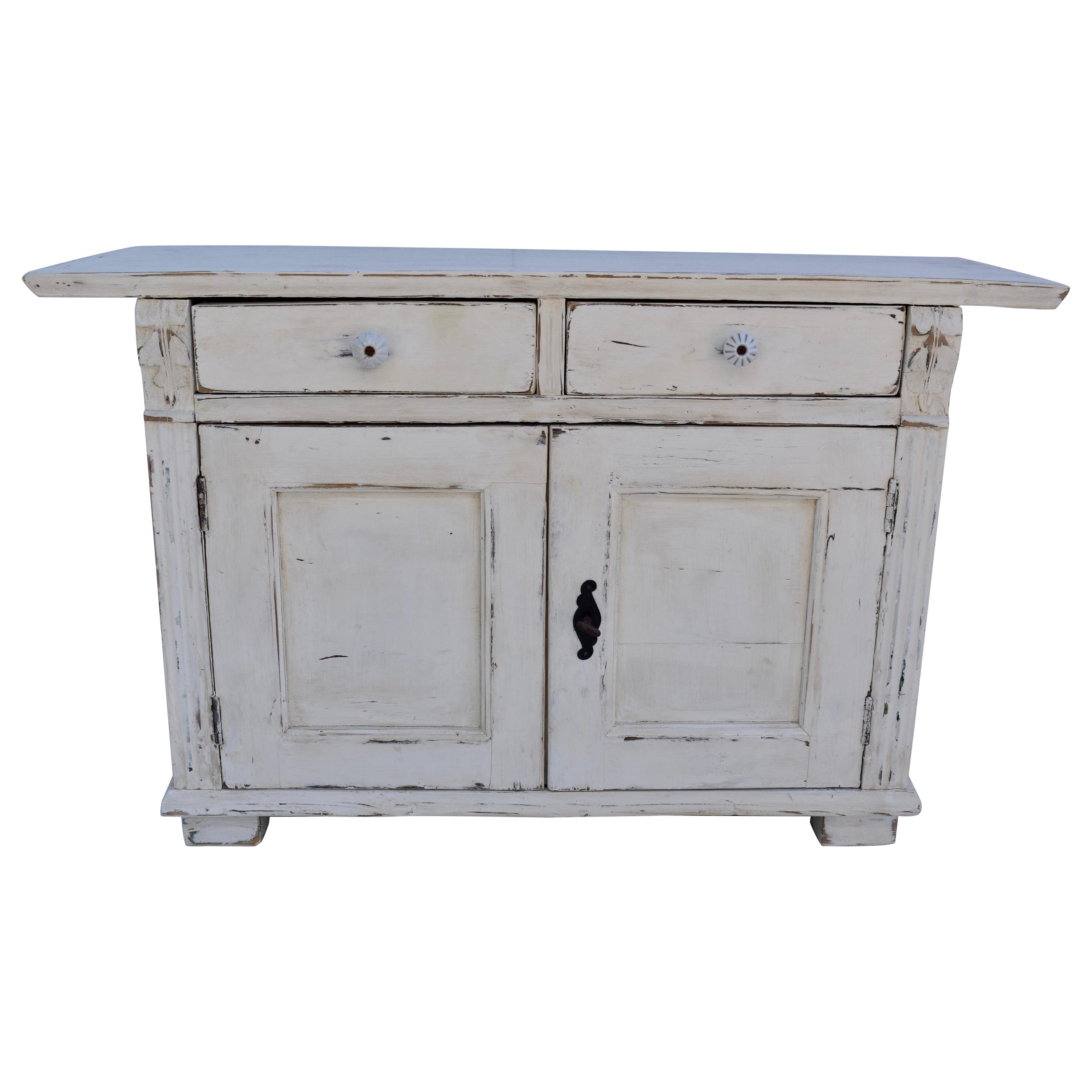 Armoire à eau pin peint