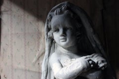 Painted Plaster Figure of a Putto, circa 1900